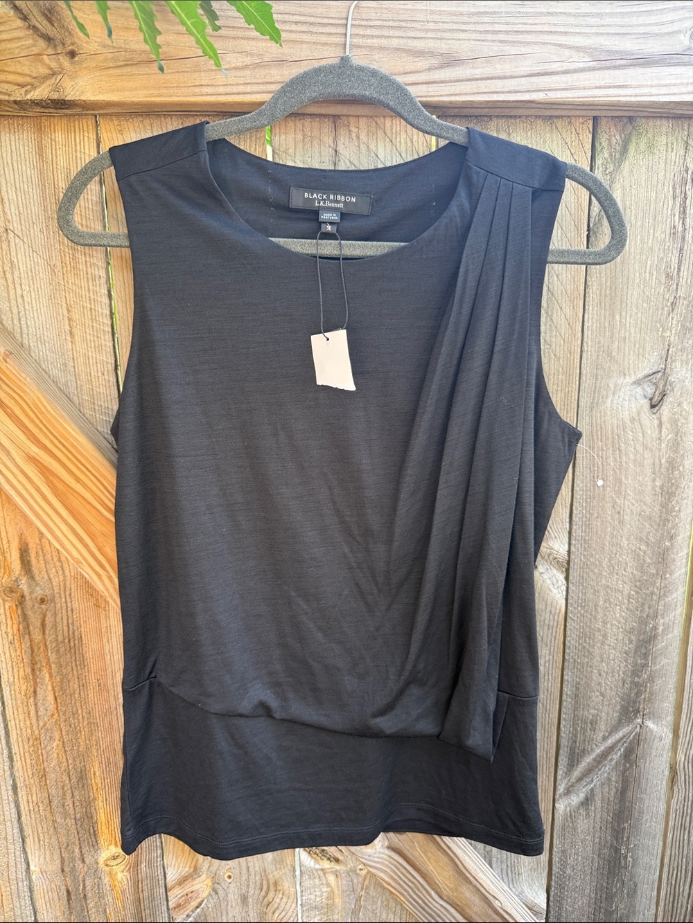L.K. Bennett Koko Vertical Pleat Jersey Top